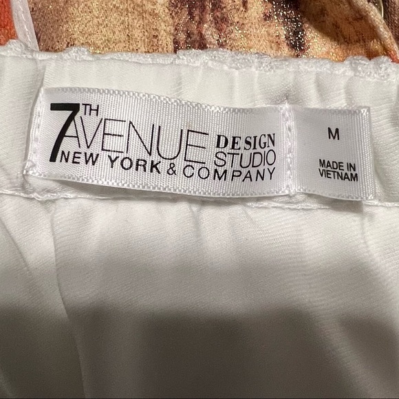 One shoulder White Lace Overlay Blouse by 7th Avenue Design Studio size M - Picture 7 of 7